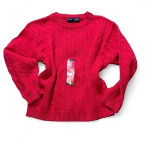 Vintage‎ IZOD Red Cable Knit Sweater